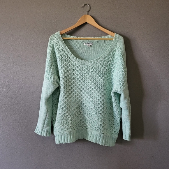American Eagle Outfitters Sweaters - American Eagle Mint Blue Large Short Sweater